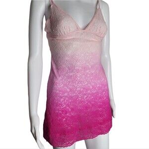 Victoria's Secret Pink Lace Babydoll Lingerie Dress Medium
